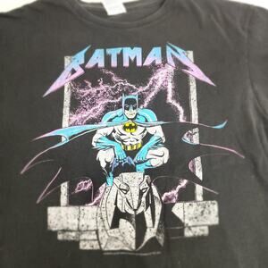 DC Comics Batman Superhero Black & White Short Sleeve T-Shirt Men's Size M
